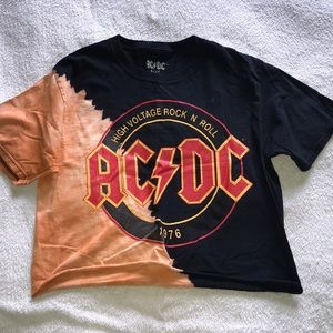 bleached AC/DC crop